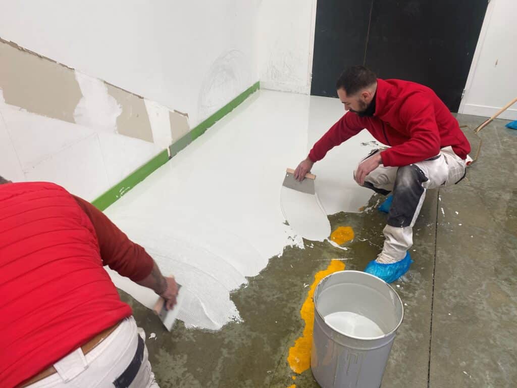 Application peinture et résine de sol finition SOB