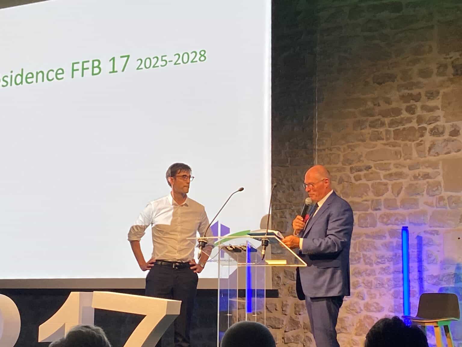 FFB17 - Passation Présidence entre Philippe Borne et Matthieu Ridoret